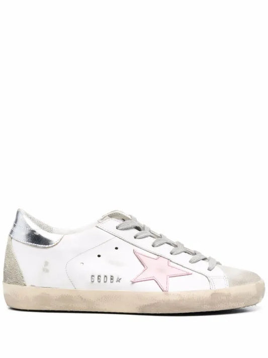 star-patch leather low-top sneakers