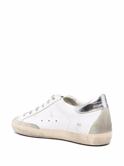 star-patch leather low-top sneakers