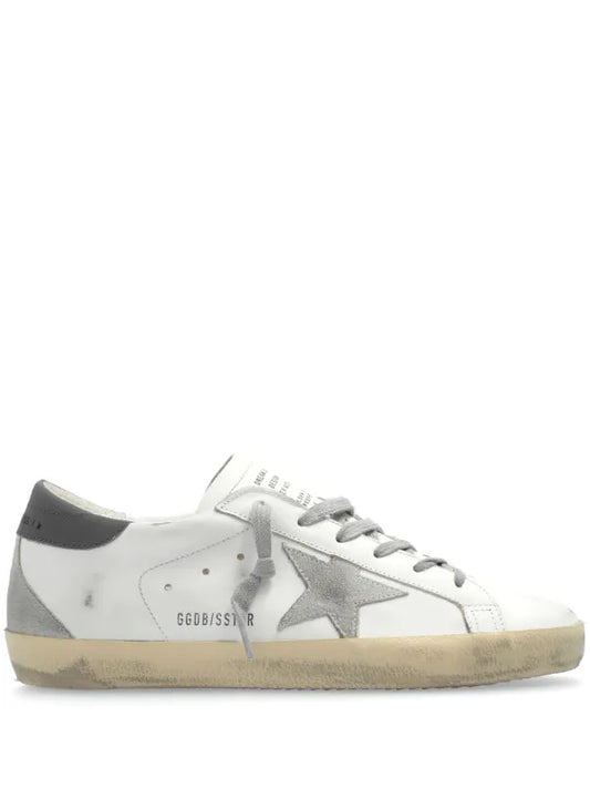 Super-star distressed leather sneakers