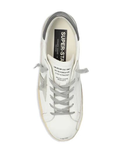 Super-star distressed leather sneakers